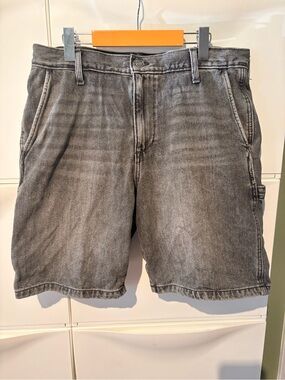 Old Navy Men's Washed Black/Grey Denim Shorts